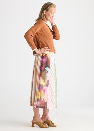 Pointelle Zip Cardigan - Toffee - ZP8809 - All About A Girl