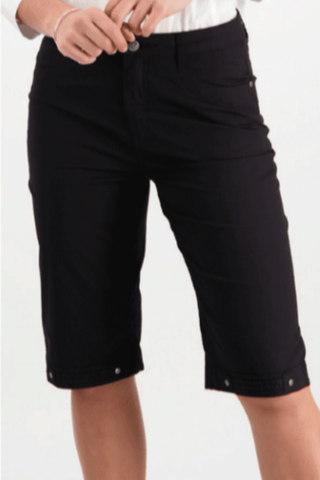 Poplin Shorts - Black - H1001P - All About A Girl