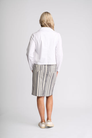 Poppy Skirt - Multi Stripe Denim - 372AV - All About A Girl