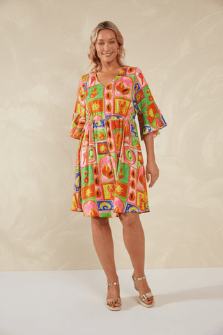 Portofino Tie Dress - Spritz - 7789206 - All About A Girl