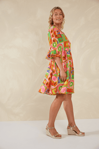 Portofino Tie Dress - Spritz - 7789206 - All About A Girl