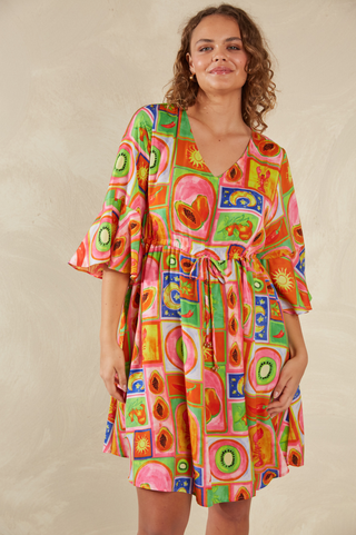 Portofino Tie Dress - Spritz - 7789206 - All About A Girl