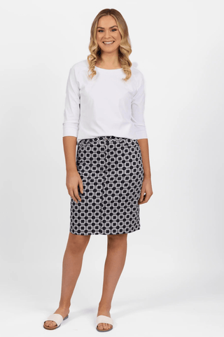 Printed Lightweight Skirt - Arlo - 372AV - All About A Girl