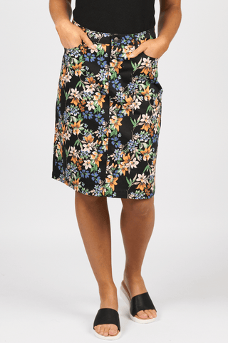 Printed Lightweight Skirt - Grove - 372AV - All About A Girl