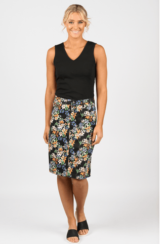 Printed Lightweight Skirt - Grove - 372AV - All About A Girl