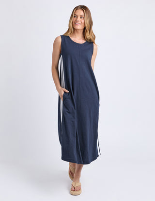 Recovery Tank Dress - Navy/White