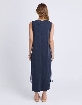Recovery Tank Dress - Navy/White