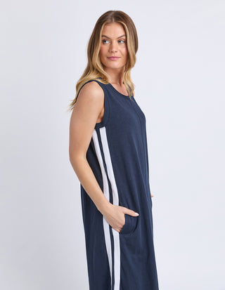 Recovery Tank Dress - Navy/White