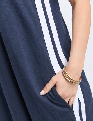 Recovery Tank Dress - Navy/White