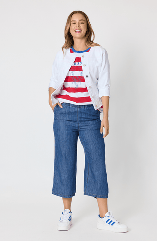 Rhode Island Stripe Tee - Red/White - 49837 - All About A Girl