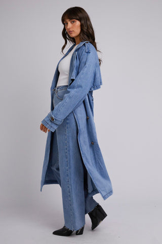 Rio Trench Coat - Denim Blue - 64D0112.BLU - allaboutagirl