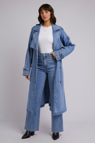 Rio Trench Coat - Denim Blue - 64D0112.BLU - allaboutagirl