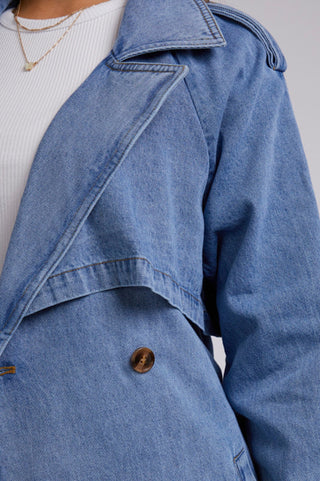 Rio Trench Coat - Denim Blue - 64D0112.BLU - allaboutagirl