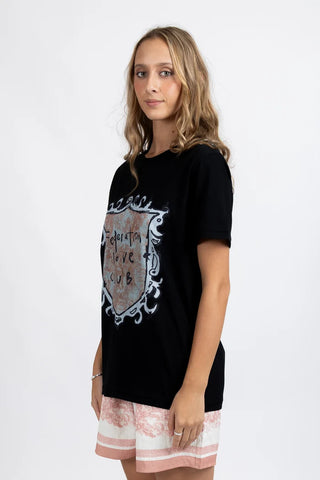 Federation Rush Tee Love Club Black, Side view | AAAG