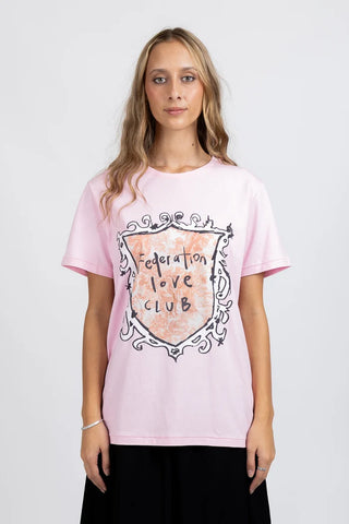 Federation Rush Tee Love Club Pink, Front view | AAAG