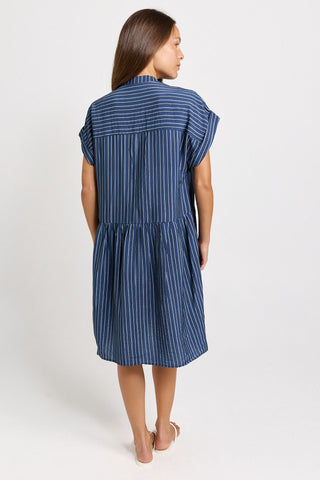 Sandy Dress - Navy Stripe - BB8638-BLS - All About A Girl