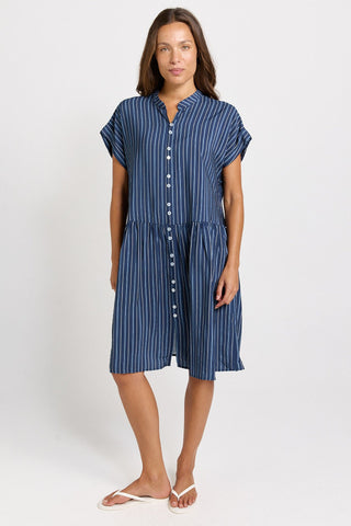 Sandy Dress - Navy Stripe - BB8638-BLS - All About A Girl