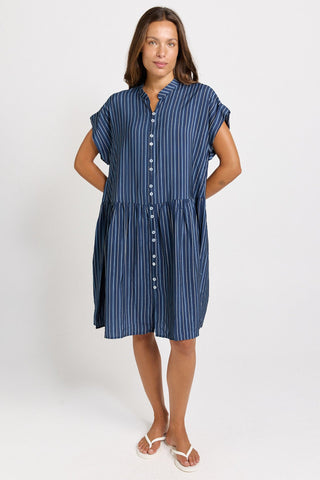 Sandy Dress - Navy Stripe - BB8638-BLS - All About A Girl