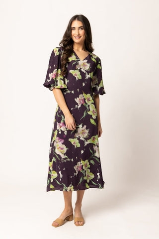 Santorini Dress - Merlot Bloom - SL3773-1 - All About A Girl