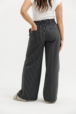 Sawyer Pants - Black Stripe - HL490 04 - All About A Girl