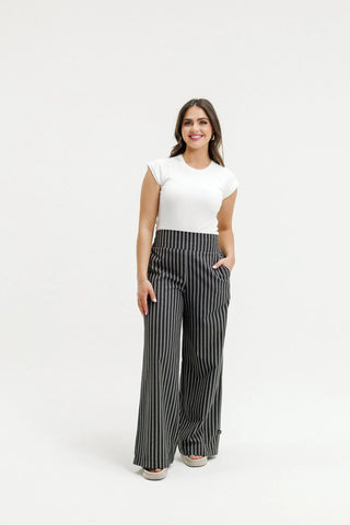 Sawyer Pants - Black Stripe - HL490 04 - All About A Girl