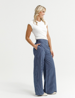 Sawyer Pants - Navy Stripe