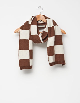 Scarves - Coffee and Cream Check - SGS1791 - All About A Girl