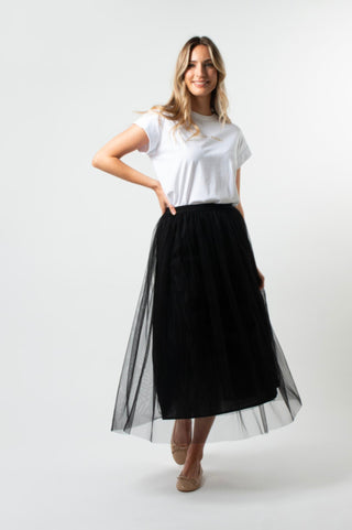S+G Tully Skirt - Black - SG24AW449 - allaboutagirl
