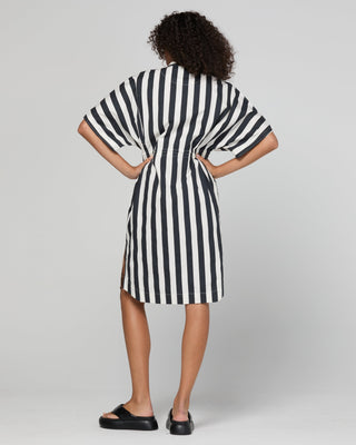 Shiri Shirt Dress - Mono Stripe - SS26DR42-01 - All About A Girl