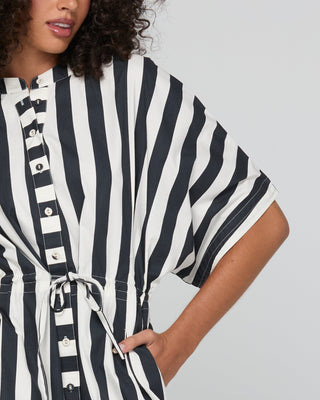 Shiri Shirt Dress - Mono Stripe - SS26DR42-01 - All About A Girl