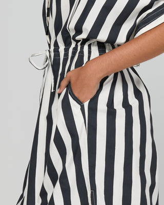 Shiri Shirt Dress - Mono Stripe - SS26DR42-01 - All About A Girl