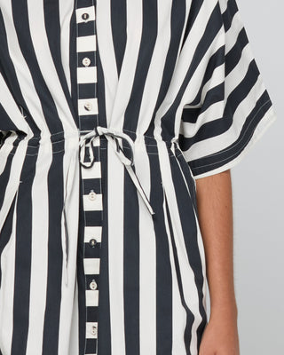 Shiri Shirt Dress - Mono Stripe - SS26DR42-01 - All About A Girl