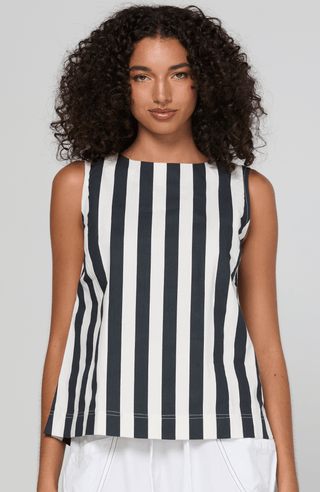 Shiro Top - Mono Stripe - SS26TP44 - All About A Girl