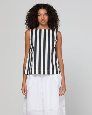 Shiro Top - Mono Stripe - SS26TP44 - All About A Girl