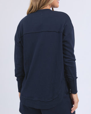 Simplified Confetti Sweatshirt - Navy