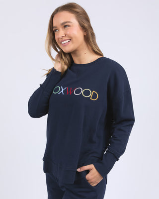 Simplified Confetti Sweatshirt - Navy