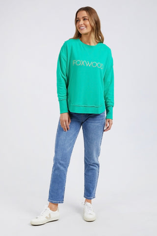 Simplified Metallic Sweatshirt - Green - 55X0215.GRN - allaboutagirl