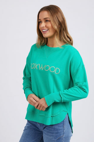 Simplified Metallic Sweatshirt - Green - 55X0215.GRN - allaboutagirl