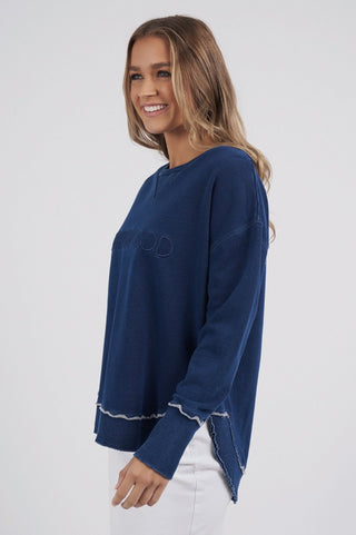 Simplified Sweatshirt - Denim - 55X0104.DEN - allaboutagirl