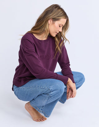 Simplified Sweatshirt - Plum - 55X0104.PLUM - All About A Girl