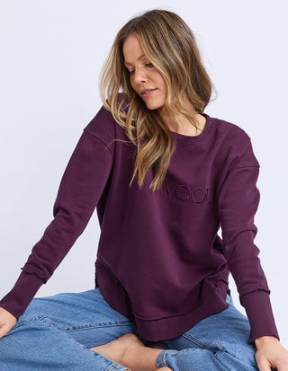 Simplified Sweatshirt - Plum - 55X0104.PLUM - All About A Girl