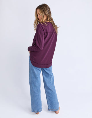 Simplified Sweatshirt - Plum - 55X0104.PLUM - All About A Girl