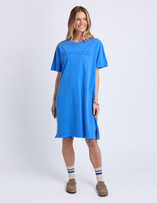 Foxwood Simplified Tee Dress Deep Blue, Front view | AAAG