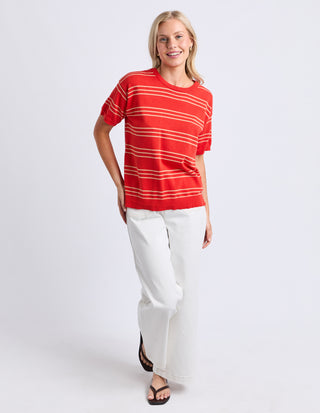 Sofie Knit Tee - Tangelo