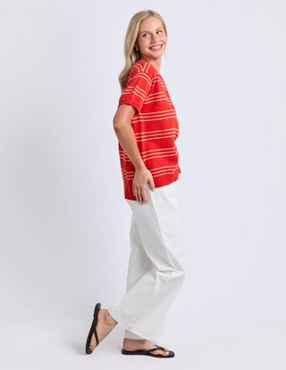 Sofie Knit Tee - Tangelo