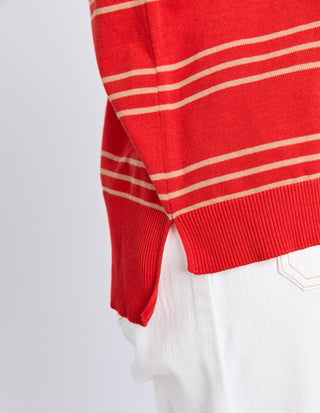 Sofie Knit Tee - Tangelo - 8188000.TANG - All About A Girl