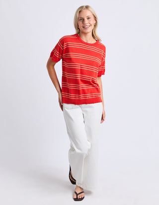 Sofie Knit Tee - Tangelo - 8188000.TANG - All About A Girl