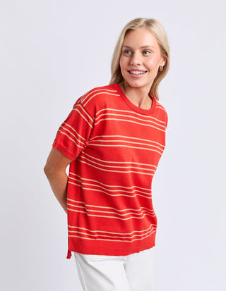 Sofie Knit Tee - Tangelo - 8188000.TANG - All About A Girl