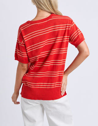 Sofie Knit Tee - Tangelo - 8188000.TANG - All About A Girl