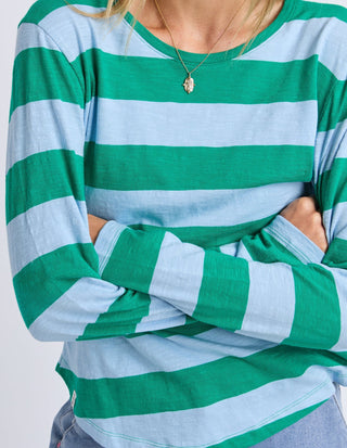 Spritz Stripe Long Sleeve Tee - Turquoise/Light Blue - 81X4418.TURQ - All About A Girl